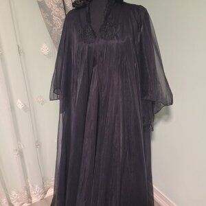 VINTAGE Miss Elaine Womens Sheer Peignoir Size S/M